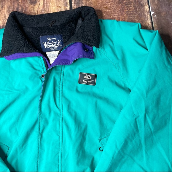 Vintage Woolrich Gore-Tex Coat. Large. Teal. - Picture 4 of 8